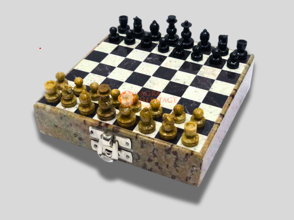 Marble Chess Set With Chess Pieces Chess Lover Gift